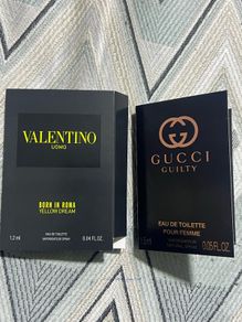 Valentino uomo born in Roma yellow dream and Gucci guilty perfume sample new