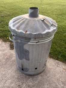 Large Galvanised Incinerator Bin