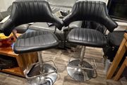 2 Black Bar Stools