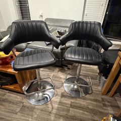 2 Black Bar Stools
