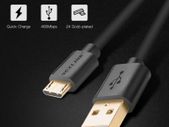 New Flexible Charging Micro USB Black Cable Quick Charge Charger Lead #1324