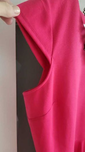 WD NY cerise peplum top Sz L (Fit 14-16UK) - Bnwt