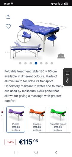 Massage table for sale