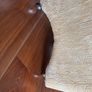 Cream Upholstered Footstool Pouffe Barely Used Image 3