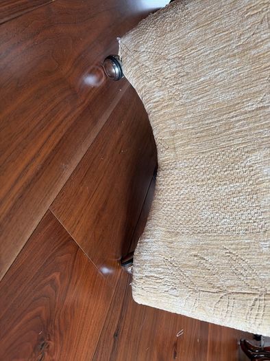 Cream Upholstered Footstool Pouffe Barely Used