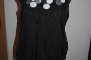 Pussycat London  long line black top size L UK12/14 EU40/42 Postage included
