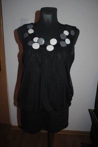 Pussycat London  long line black top size L UK12/14 EU40/42 Postage included