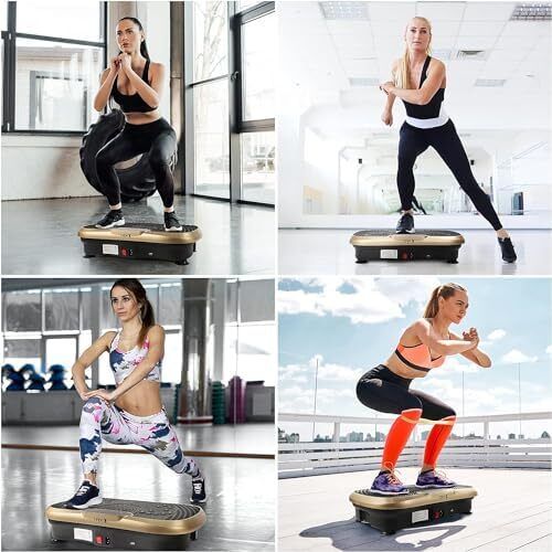 Vibration Plate Exercise Machine, Whole Body Workout Fitness Vibration Plate, Vibration Power Plate with Resistance Bands,Slim Vibration Platform for Home Training & Shaping,99 Levels