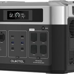 Power Station 2200W Solar Generator 2048Wh Lifepo4 Battery for Home Backup Outdoor,Camping Mobile power