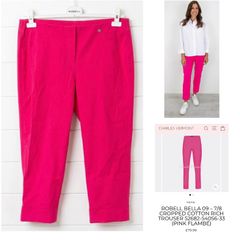 Robell Bella trousers pink chic lightweight summer