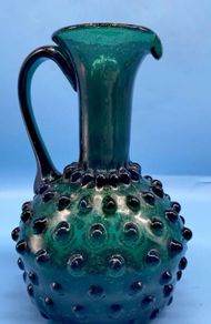 Unique 1000 eyes antique glass carafe