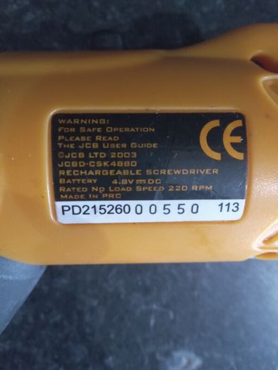 JCB rechargeable screwdriver