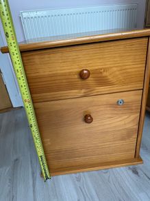 Wooden Bedside Locker with 2 Drawers