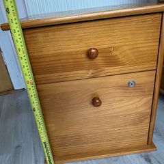 Wooden Bedside Locker with 2 Drawers