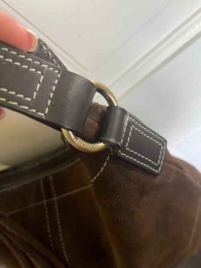 Coach Handbag Suede Brown Handbag