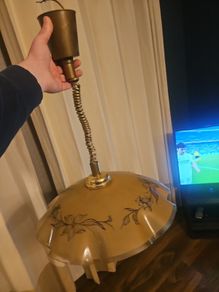 Vintage retractable dining room table light