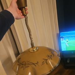 Vintage retractable dining room table light