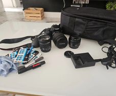 Canon EOS 250D DSLR camera, 3 lenses & accessories