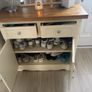 Cream and oak sideboard Image 3