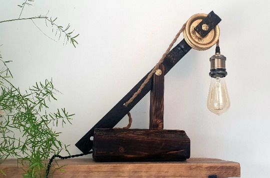 Vintage upcycled lamp