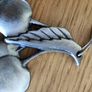 3 Antique cherry Tablecloth Weights on Hangers Pendant Tablecloth Image 3