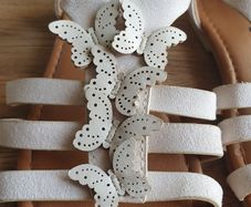 New Beautiful H&M Suede & Leather Butterfly Sandals UK 10