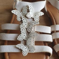 New Beautiful H&M Suede & Leather Butterfly Sandals UK 10
