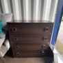 4 drawer Chest of Drawers- Dark Walnut Finish Image 5