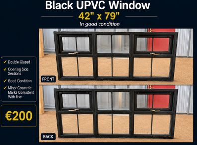 Black UPVC Window