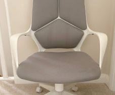 Modern Ergonomic Office Chair Grey and White. Excellent Condition