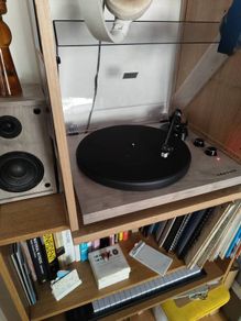 Record Player, Bluetooth, and Speakers - Crosley C62B-GY4
