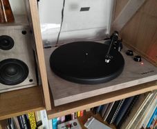 Record Player, Bluetooth, and Speakers - Crosley C62B-GY4