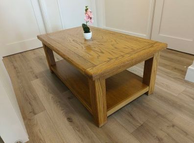 Heavy Solid Oak Coffee Table