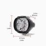 2pcs 6LED Motorcycle Auxiliary Spot Lights+1pc Switch, External LED Driving Headlights, High Brightness Image 6
