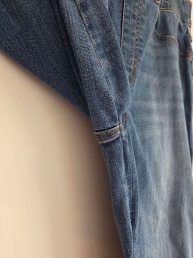 Large, High Waisted Spanx Mid-Blue Denim Shaping Jeans