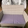 Grey Ratan Table and Chairs for patio Image 4