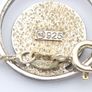 925 Vintage Sterling Silver Italian Dichroic Glass Necklace Image 4