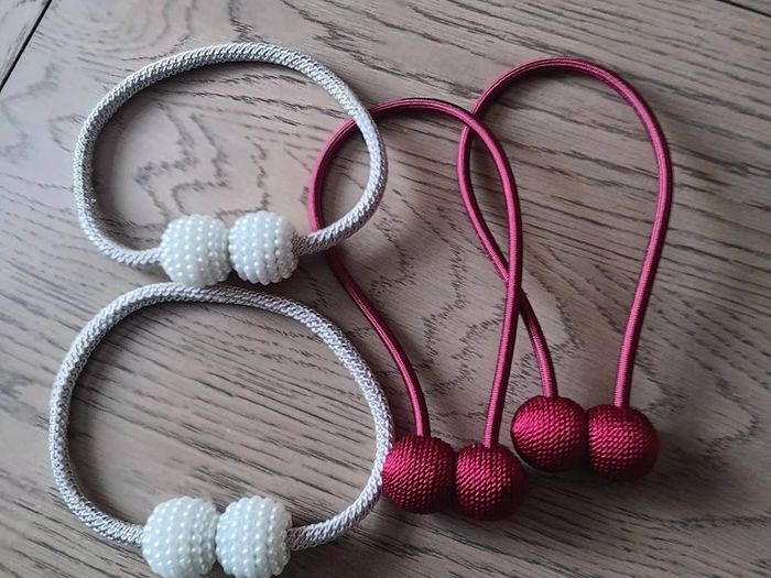 2 x sets of Magnetic Curtain Tie-Backs
