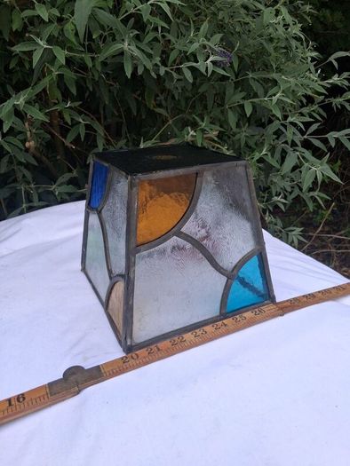 1920's Stained Glass Lamp/Porch Shade