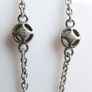 Vintage TI SENTO 925 Sterling Silver Long 30" silver station necklace with clear stones 9,1g                              es Image 8