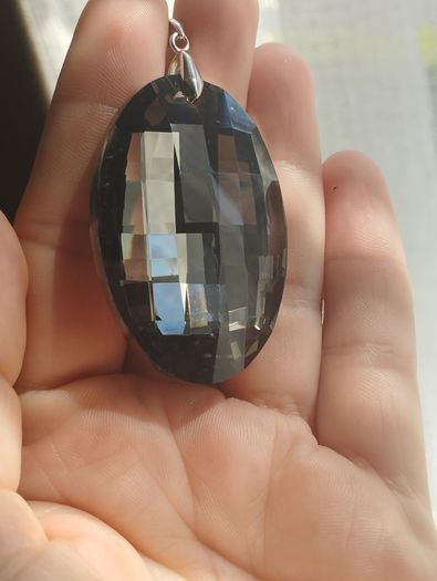 Pendant made of smoky quartz and 925 silver.