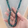 Vintage African Style Eyes Glass Beads Strand 22 inches Image 10
