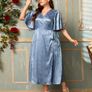 satin maxi dress Image 2
