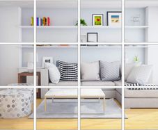 30 Pieces Flexible Mirror Sheets Self Adhesive Plastic Mirror Tiles Non Glass Mirror Stickers for Home Decoration 6x 6 Inches