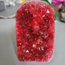 Red quartz crystal cathedral geode Image 2