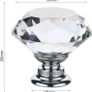 SALE | 25Pcs Crystal Door Knob, 30MM Diamond Drawer Knobs Crystal Door Handles Diamond Pulls for Home Kitchen Office Chest Cabinet Drawer Image 6