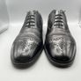 Loake Black Leather Woodstock Brogue Mens Shoes Size UK 7.5 G - Wide Fit Image 3