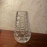 Heavy Cut Crystal Vase  Contemporary Geometric Crystal Vase Image 4