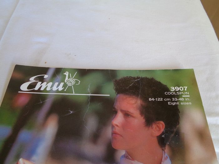 "Emu" Ladies Sleeveless Cotton Jumper Knitting Pattern for Sale