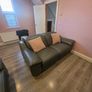 2 electric grey italian leather sofas Image 3